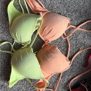 PINK Victoria's Secret Peach Bikini Top